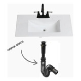 Lavabo Ovalin Tarja Bowl Blanco Mezcladora Cespol Negro Baño