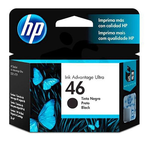 Cartucho De Tinta Hp 46 Cz637al Negro Black