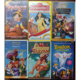 Fita Vhs Walt Disney Pocahontas Tarzan Pinóquio Lote 6 Fitas