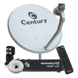 Kit Century Midiabox Receptor Digital Antena Lnbf Quad Cabo