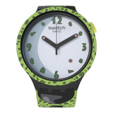 Reloj Swatch Cell X Swatch Dragonball Z Ss Color De La Malla Verde Color Del Bisel Verde Color Del Fondo Blanco