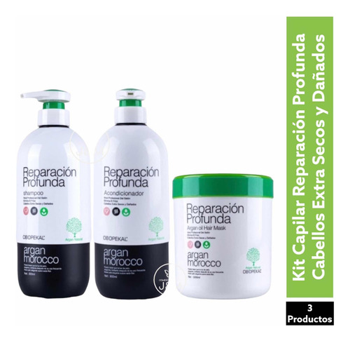 Shampoo & Acondicionador + Crema Obopekal Argán Morocco