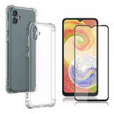 Funda Antishock Para Samsung A04 + Vidrio Templado Full 9d