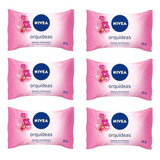 Kit 6 Sabonetes Em Barra Hidratante Nivea Orquídeas 85g