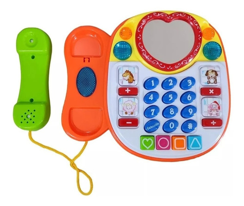 Juguete Telefono Didactico Infantil Niños Niñas Sonidos Luce