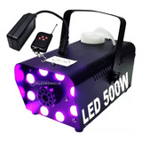 Máquina Fumaça 500w 8 Led Iluminação Rgb Festa Balada Show