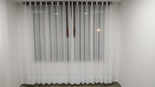 A,b,cortina En Velo Blanco Con Argollas Troqueladas 400*210