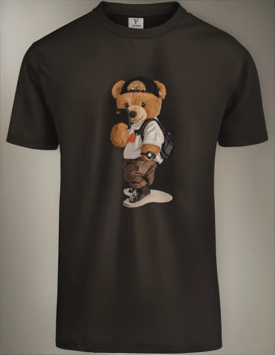 Playera Gildan Hombre Mujer Moda Estampada Oso Cool Selfie