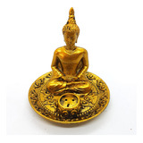 Incensário 3 Varetas Buda Sagrado Dourado Orando Mod C