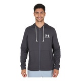 Campera Under Armour Lifestyle Hombre Terry Gris Osc Cli