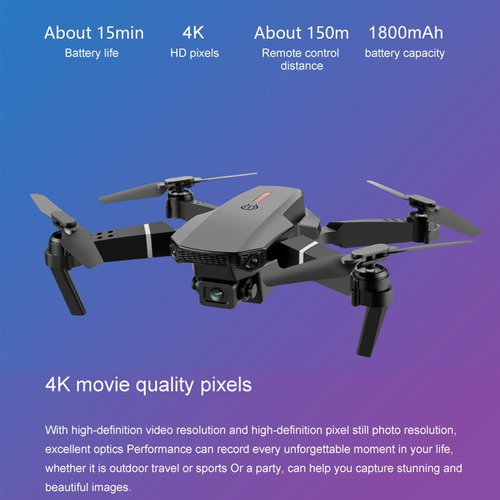 E88 Pro Drone 4k Hd Cámara Dual Wifi Fpv Rc Quadcopter
