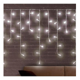 Cortina Led 200 Luces Navidad 6m X 45cm Interc Blanco Cenefa