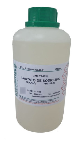 Lactato De Sodio 50% (1270g) Frasco 1 Litro