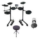 Bateria Eletrônica Mesh Head 7pads Com Banco + Fone Akg K52