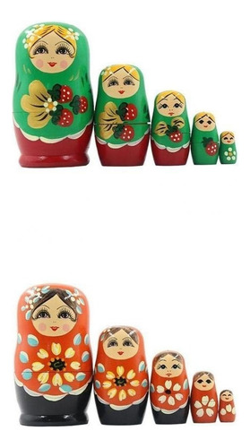 10 Piezas Rusas Matryoshka Nest Dolls Toy