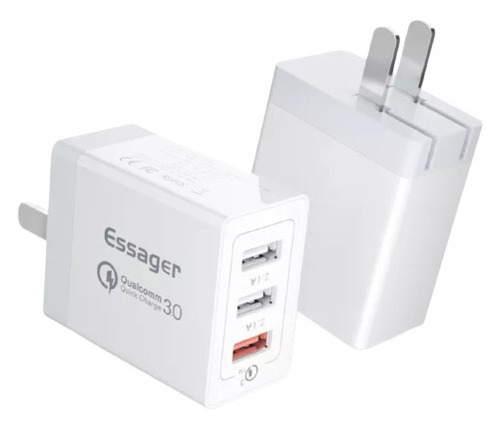 Cargador De Carga Rápida 3 Puertos 30w Para Samsung Xiaomi 