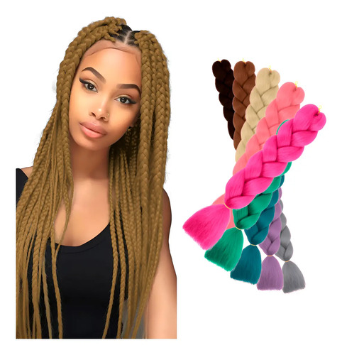 Extensiones Pelo Kanekalon Termico Jumbo Trenzas Africanas | MercadoLibre