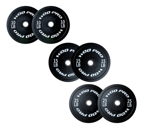 Disco Bumper Olimpicos Crossfit 100 Lbs Set Gym Impacto