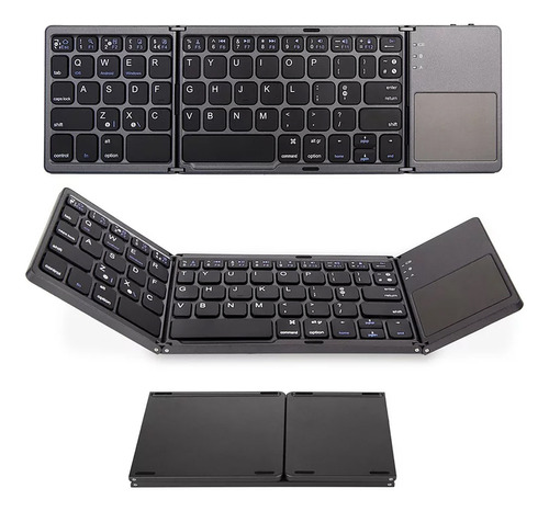 Teclado Plegable Gris, Teclado Bt, Panel Táctil Inalámbrico