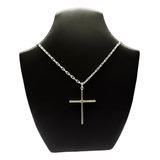 Conjunto Cadena Forcet Con Cruz De Hombre Plata 925