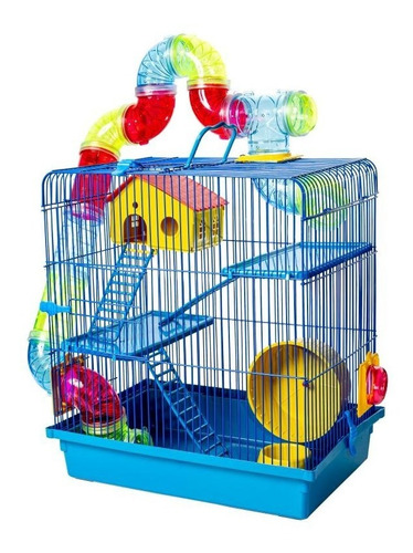 Gaiola Para Hamster 3 Andares Tubo Luxo