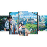 Cuadro 5 Piezas Pelicula Anime Your Name  150x80cm 