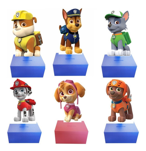  Personalizadas Fiesta Paw Patrol Economica Alcancias  8pz