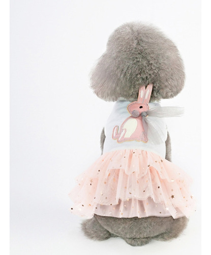 Falda Blanca Con Diseño De Conejo Obediente Para Primavera Y