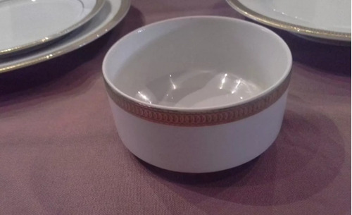 Set De Compoteras De Porcelana Ribete De Oro Marca Verbano