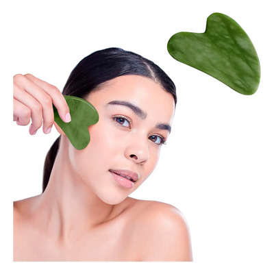 Gua Sha Cuarzo Verde Masaje Facial Antienvejecimiento Rostro Diler | MercadoLibre