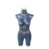 Maniqui Torso De Dama Exhibidor Mujer Plastico Negro Ropa