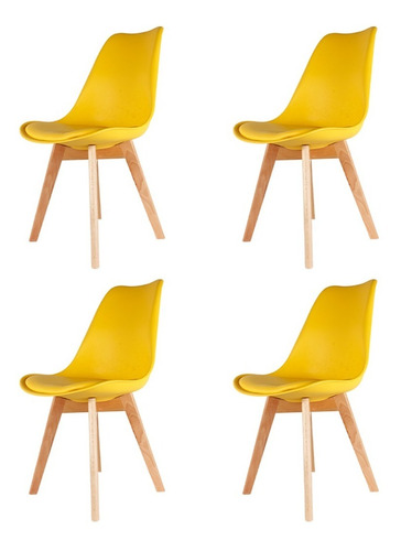 Sillas Tulip Eames Nordicas Modernas Comedor Cocina X4 