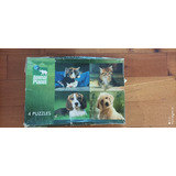 Puzzles De Gatitos Y Perritos X 4 Animal Planet 56 Piezas