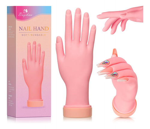 Buqikma Mano De Práctica De Uñas Para Uñas Acrílicas, M.