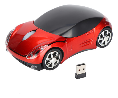 Mouse Inalámbrico, Inteligente, Rojo, Con Forma De Coche, Po