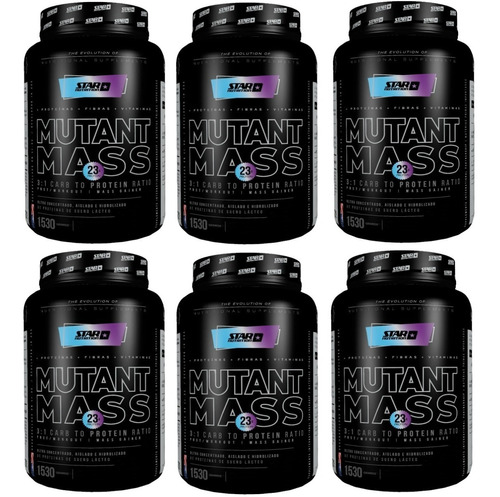 6 Ganador Masa Muscular Mutant Mass 1.5 Kg Star Nutrition