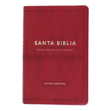 Santa Biblia Nvi Letra Grande, Cuero Ecologico - Roja