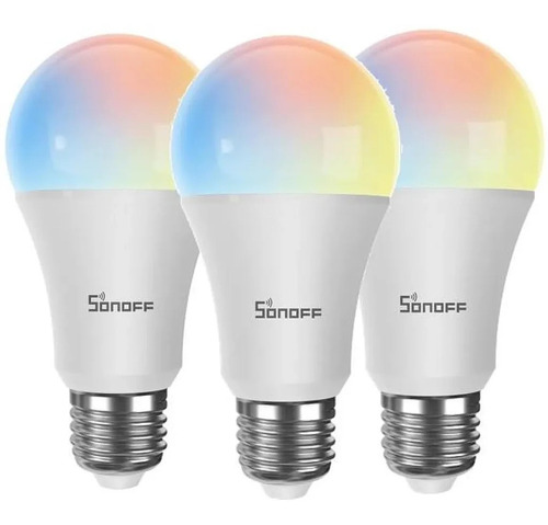 Pack De 3 Ampolletas Wifi Led Rgb Sonoff