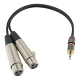 1ft 3.5mm 1/8  Trs Estéreo Xlr 3pin Y Splitter Cable