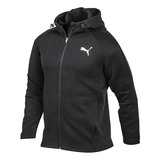  Campera Con Capucha Puma Evostripe Negra Solo Deportes