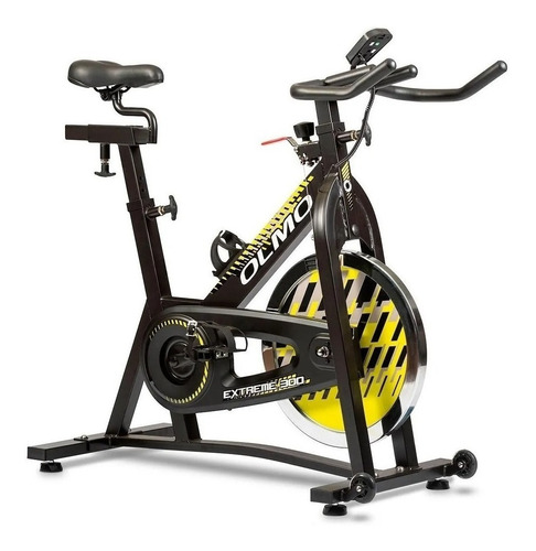 Bicicleta Fija Olmo Extreme 300 Para Spinning Color Negro Y Amarillo