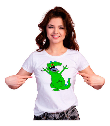 Playera Para Dama Rugrats P7 Reptar