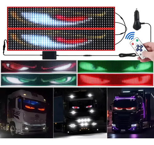 2pcs Letrero Led Para Camión Con Forma De Ojo De Diablo 70cm