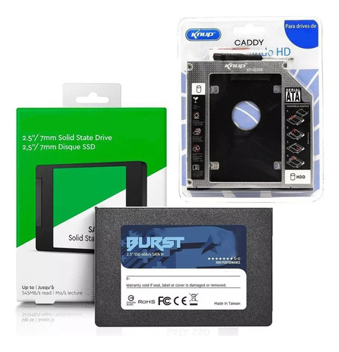 Ssd Hd 120gb +caddy Para Notebook Acer  M5-481t-6417