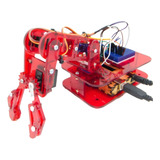 Chasis Brazo Robotico Minbox Sin Servomotores - Rojo