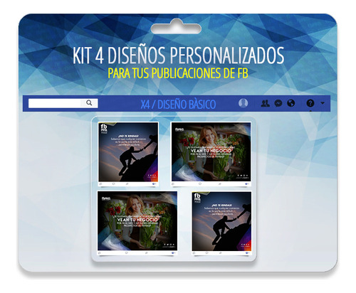 Kit 4 Diseños Para Tu Publicidad En Facebook