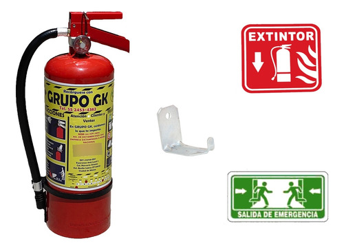 Kit Extintor + Carta De Proteccion Civil + Curso + 2 Señales