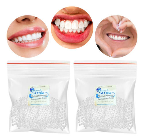 2 Pack Perlas Adhesivas Moldea Dientes Sonrisa Perfecta F