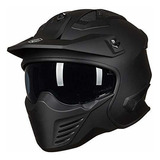 Motocicleta De Cara Abierta 3/4 Medio Casco Para Ciclomotor