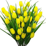 Tulipanes Artificiales X8ramos (5tallos-flores C/u) Amarillo